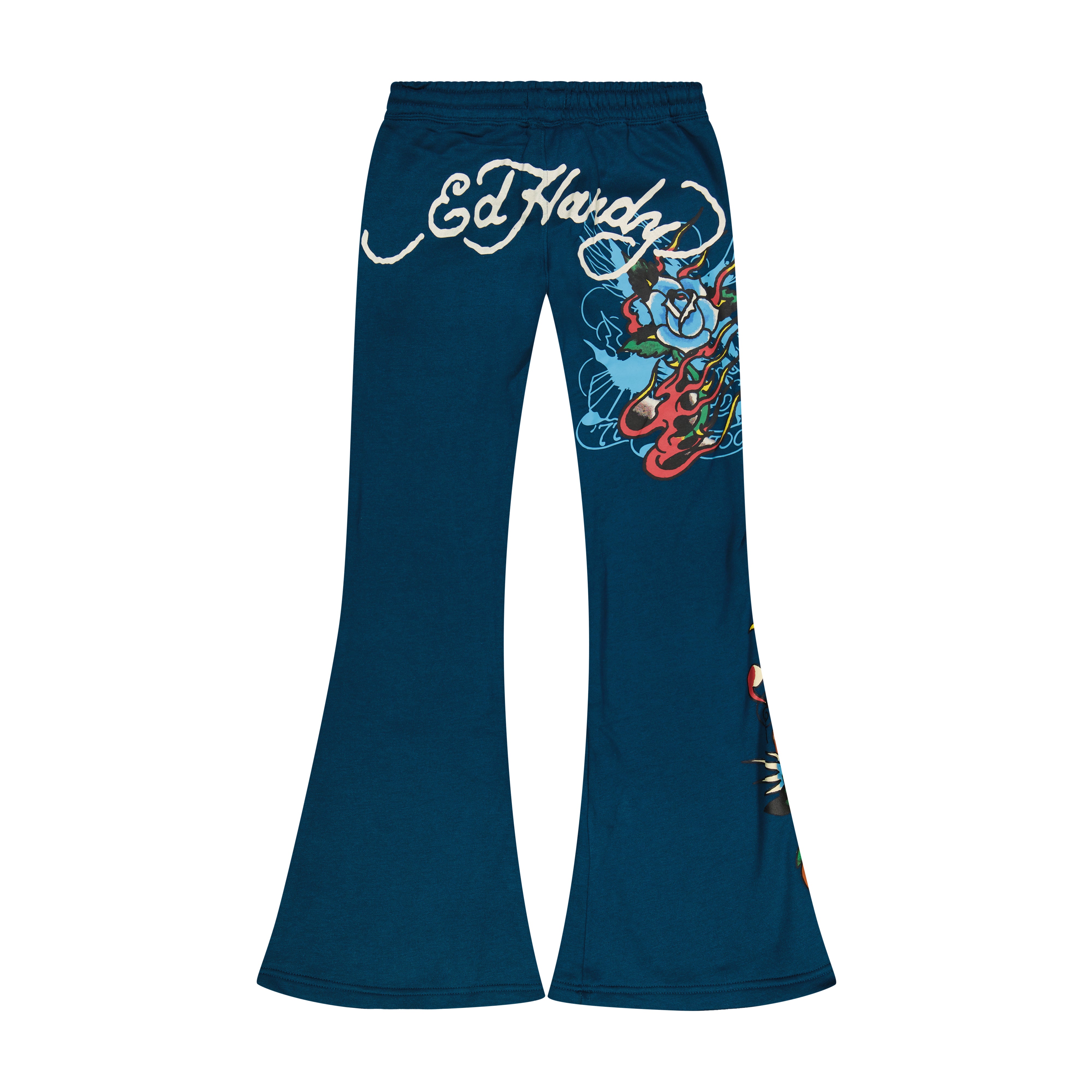 Flame Rose Boot Cut Sweatpants