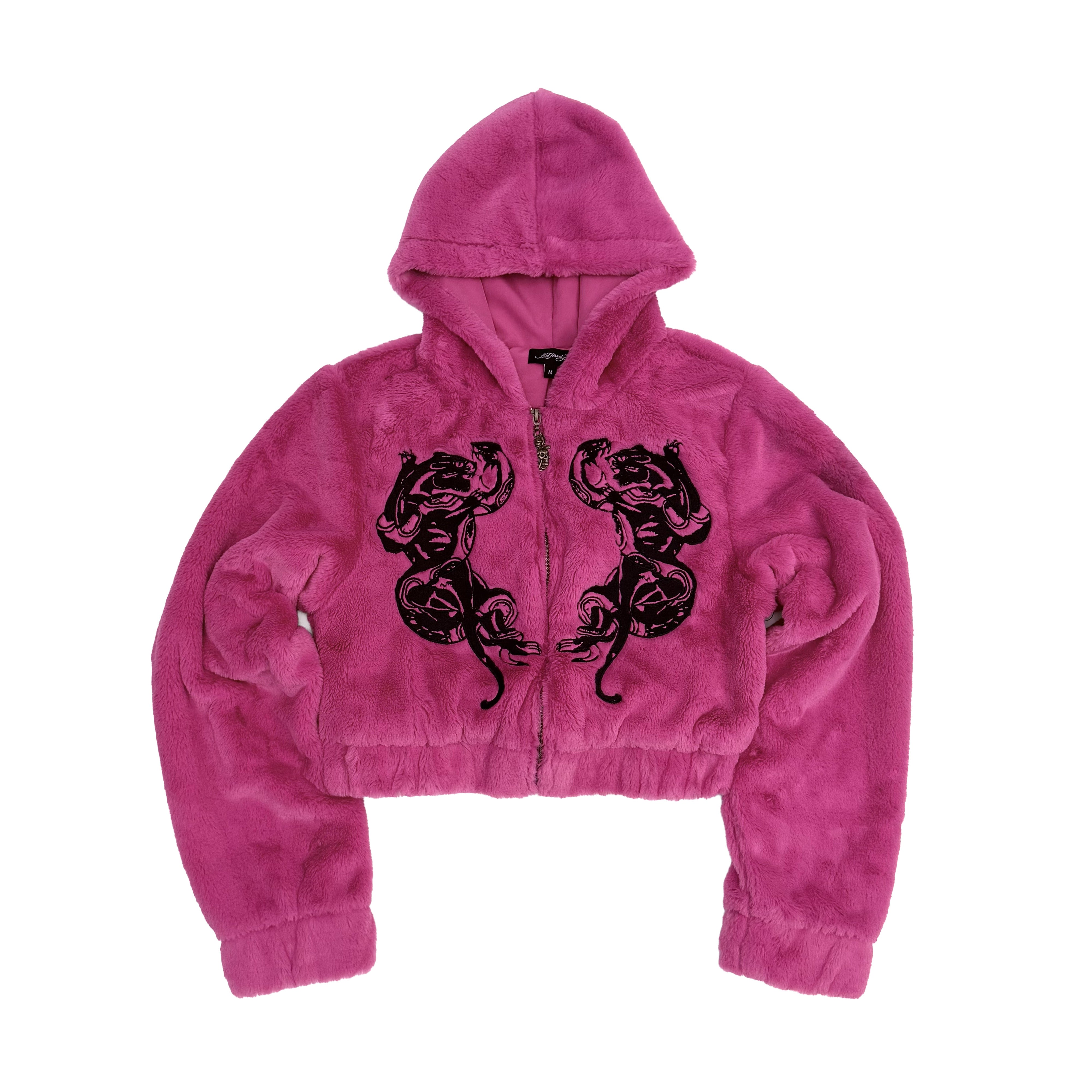 Ed Hardy ファーダウン Boys Ed Hardy down puffer Jacket black eagles sz. 4-5 | eBay