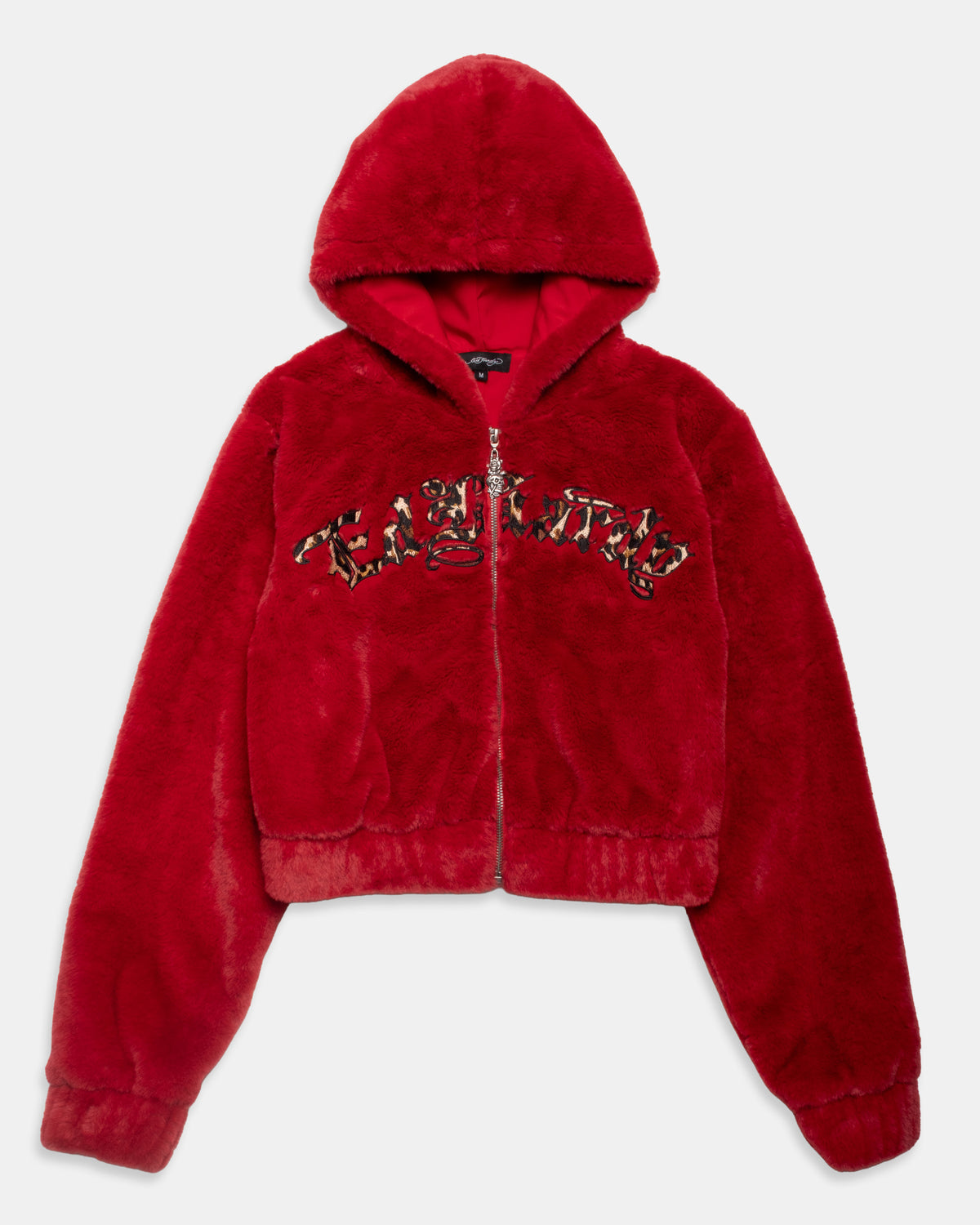 Leopard LKS Fur Bomber Jacket Embroidered