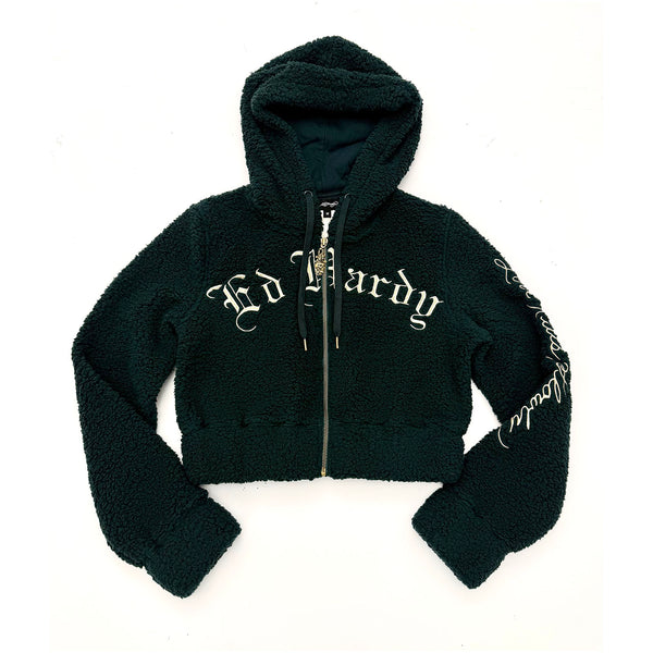 Mary Hooded Sherpa Zip Up Jacket