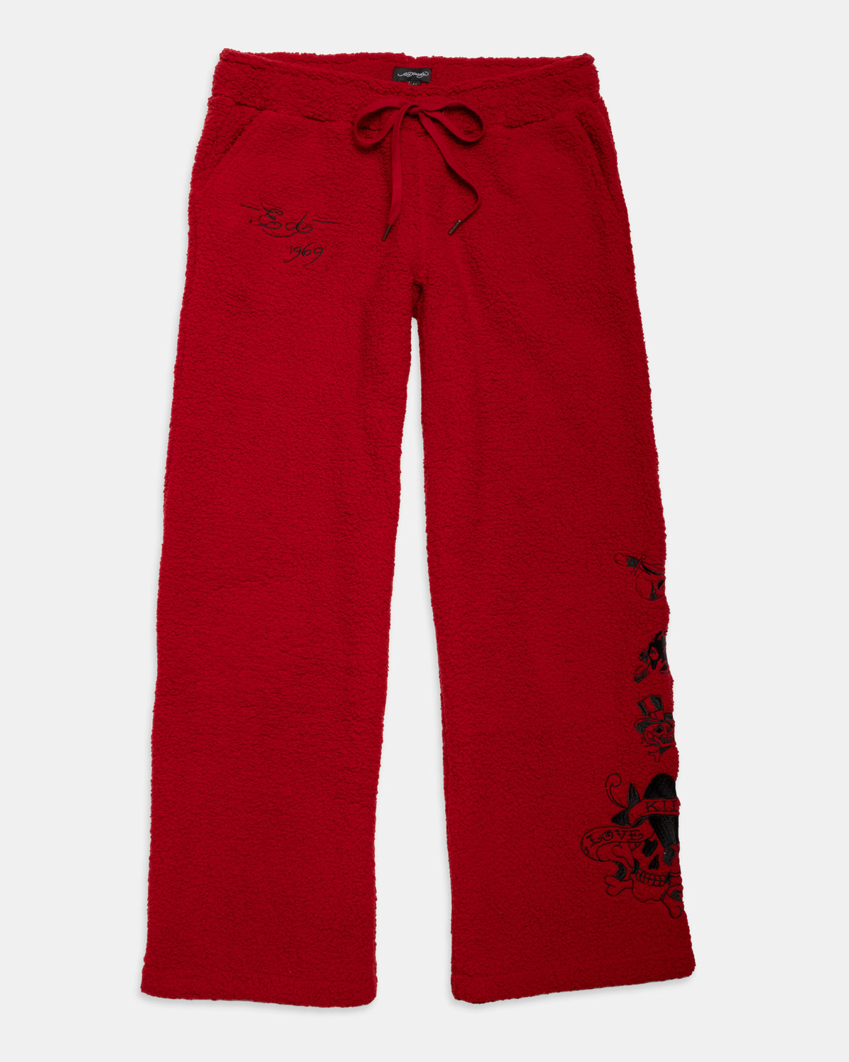 LKS Skulls Sherpa Pants Embroidered