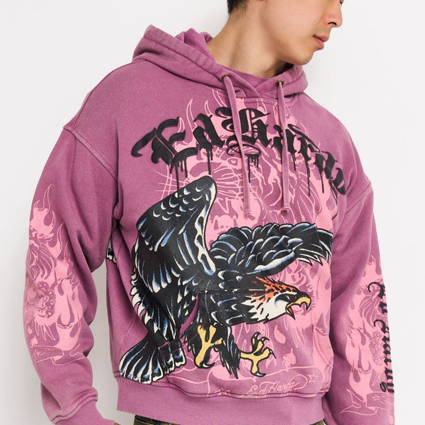 トップス MAXIMUS EAGLE PULLOVER HOODIE Eagle Boxy Fleece Hoodie