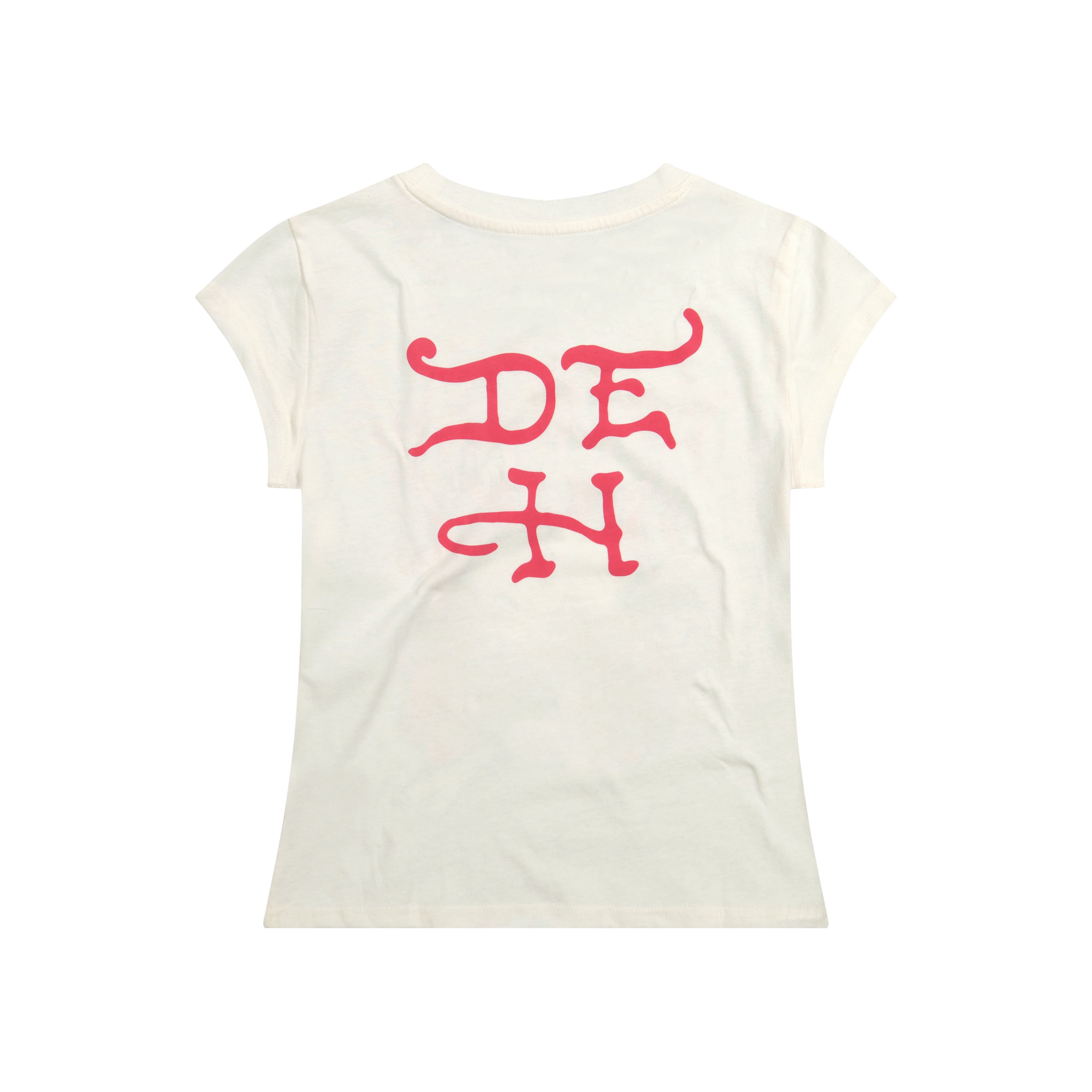 edhardyoriginals XS / IVORY Pink Flame Skull Cap Sleeve