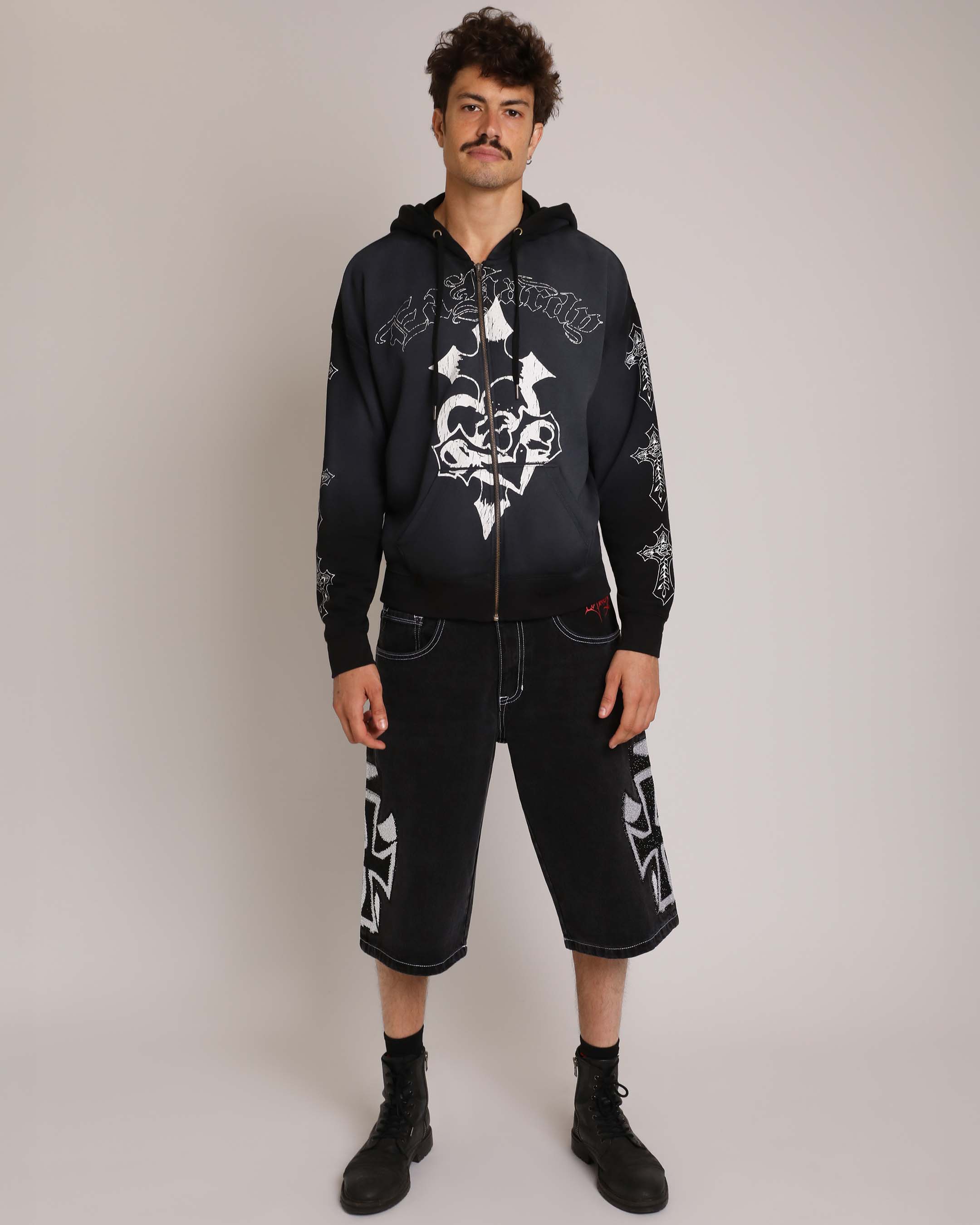Crosses Boxy Zip Hoodie