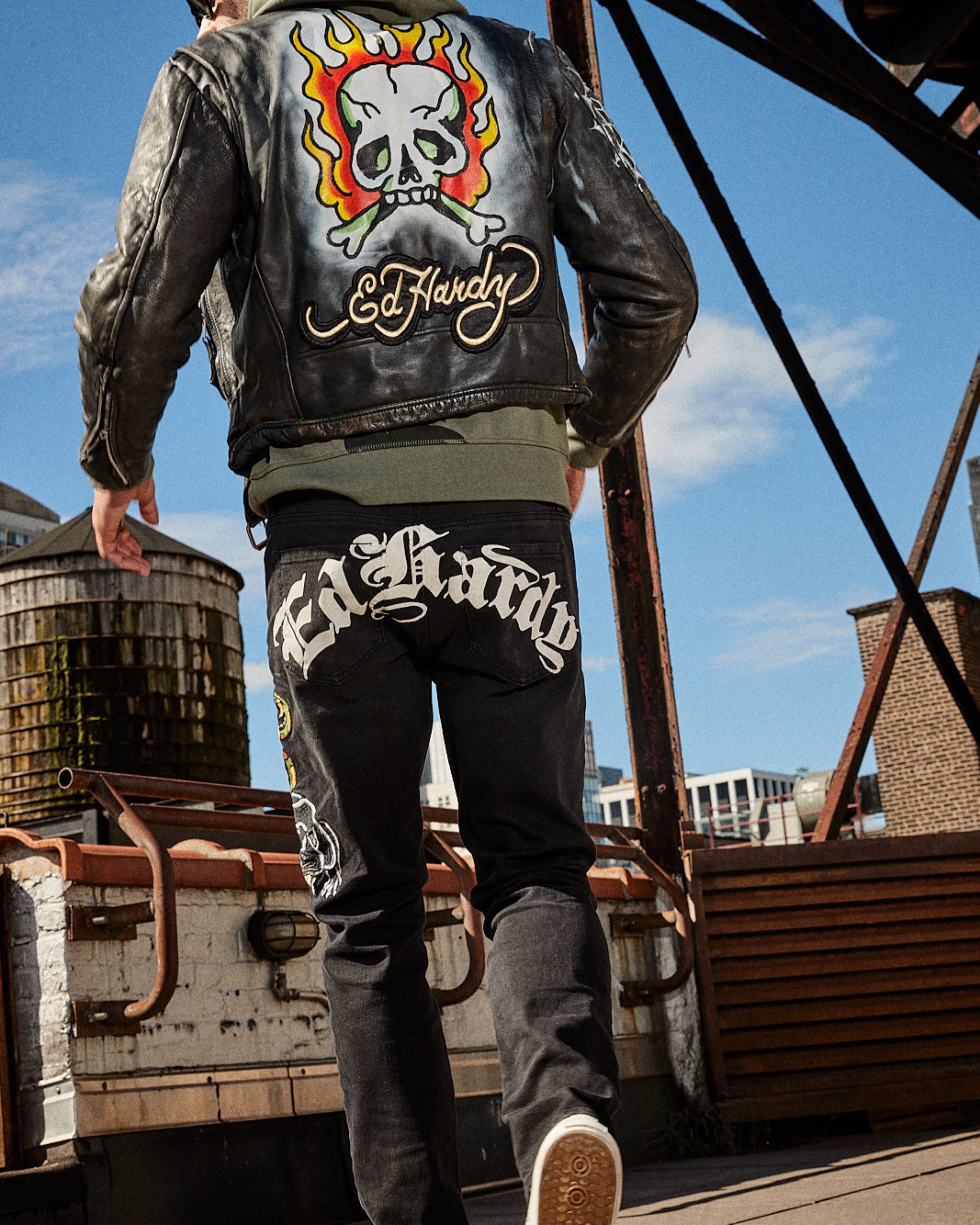 Ed orders Hardy Jeans