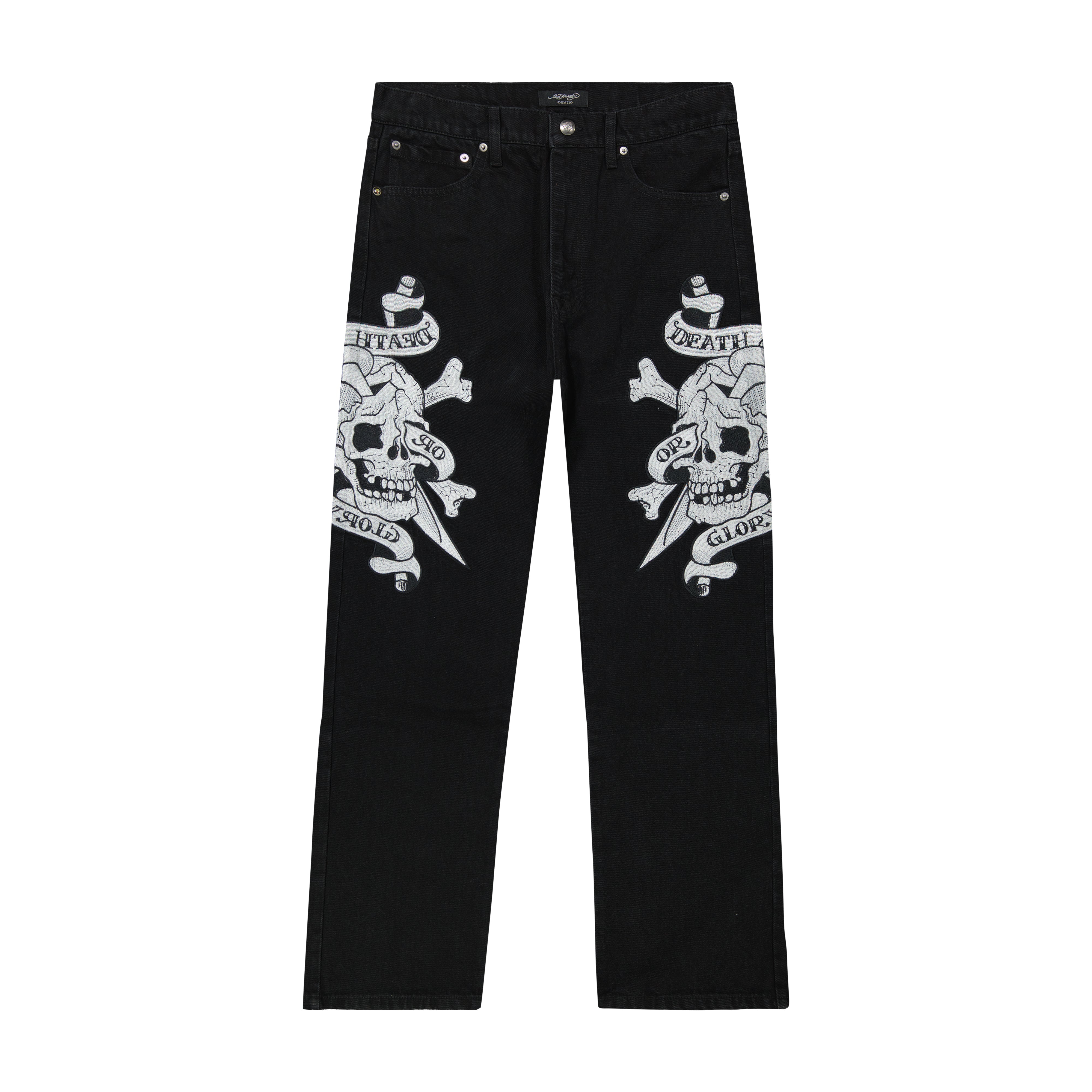 Skulls Wide Leg Baggy Jeans