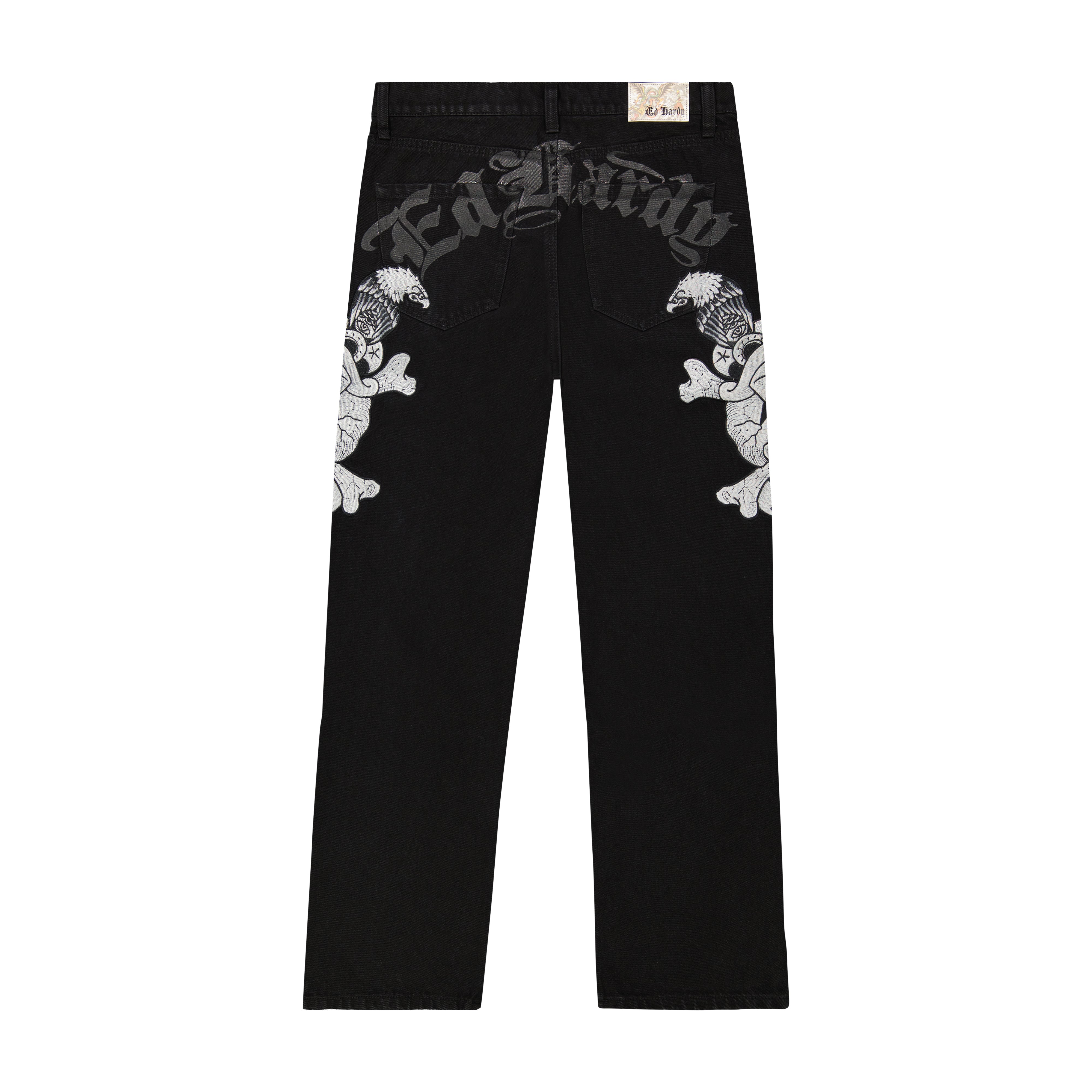 Y2K Ed Hardy Skull Baggy Denim 新品タグ付き Skulls Wide Leg Baggy Jeans