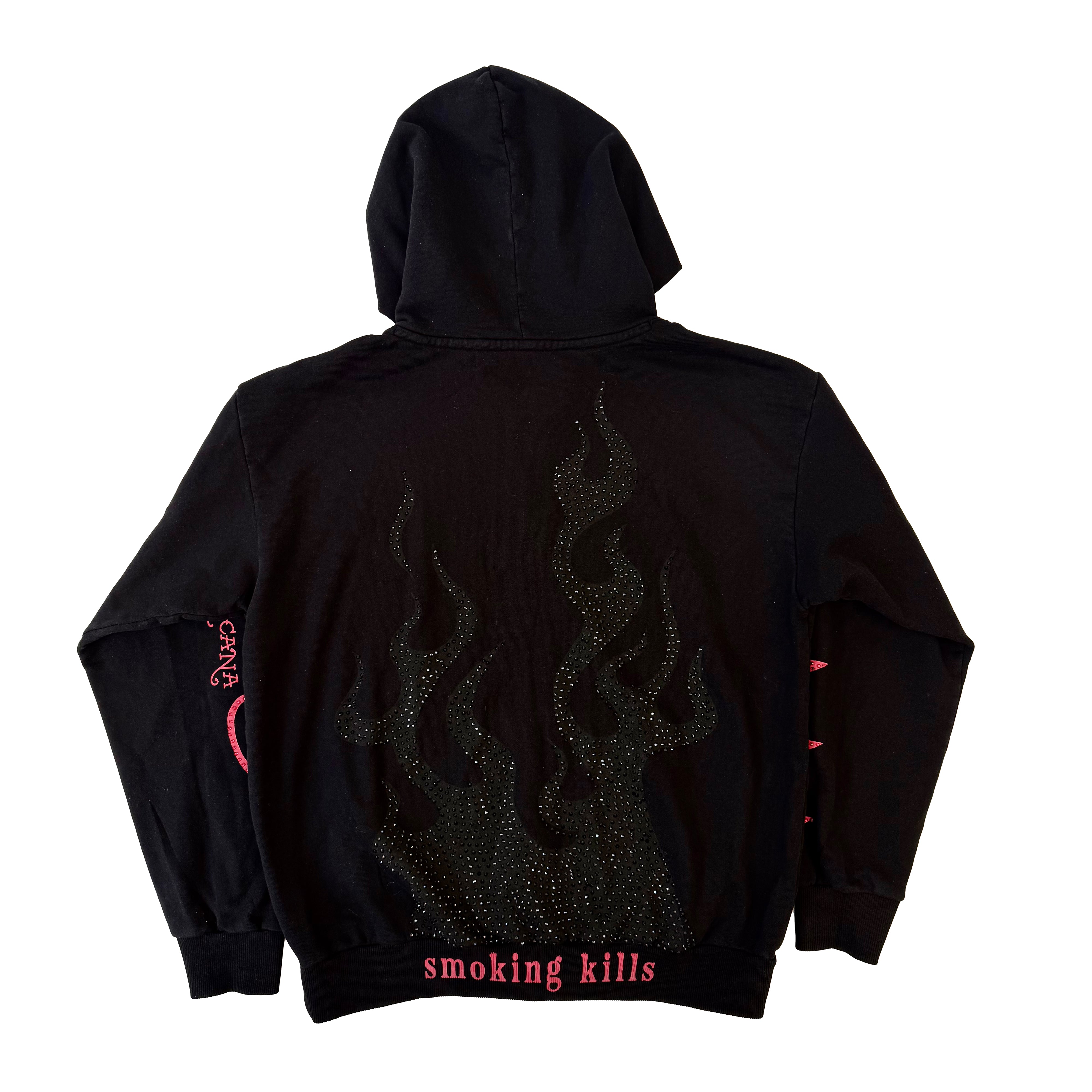 Flames Rhinestone Hoodie