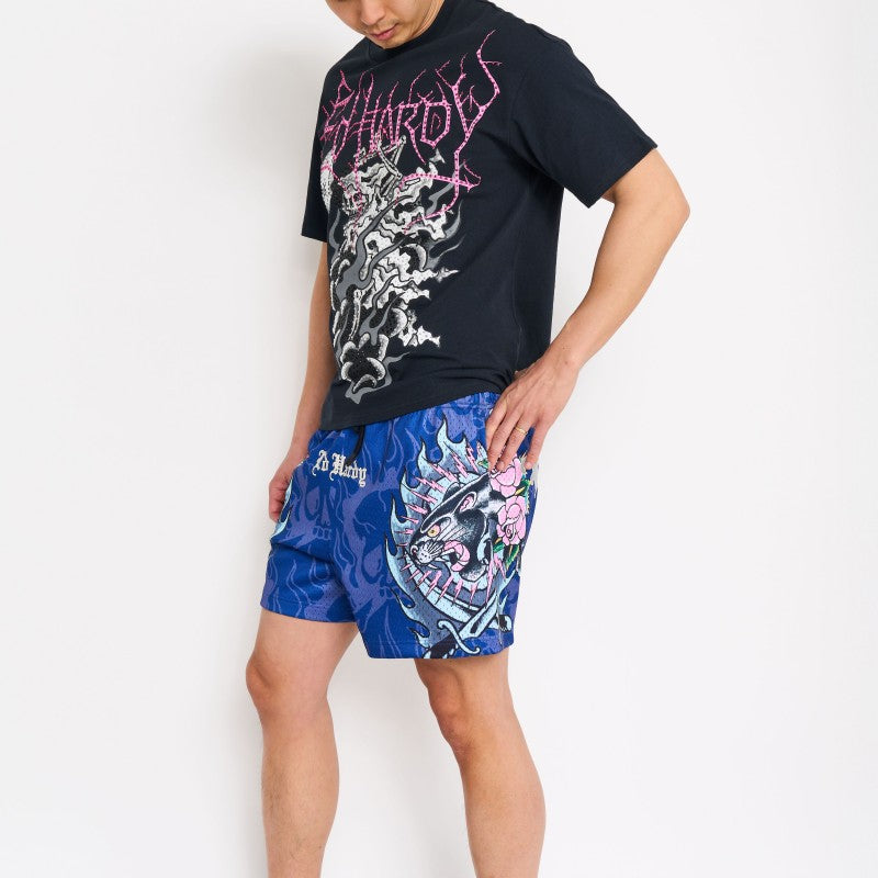 edhardyoriginals S / COBALT Panthers Mesh Shorts