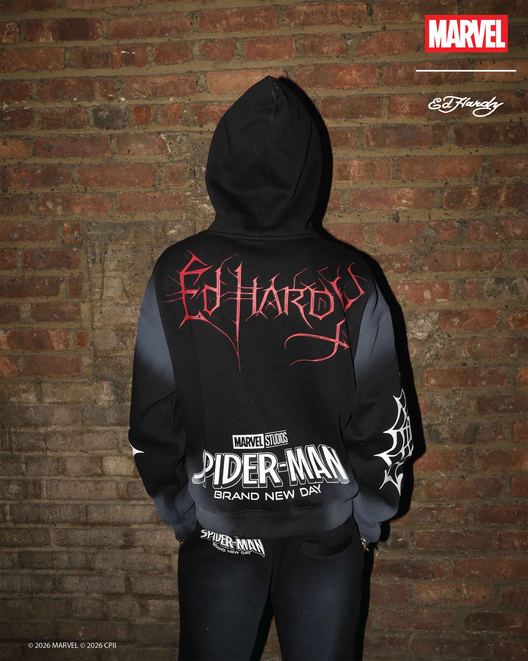 Heart Web Boxy Zip Hoodie