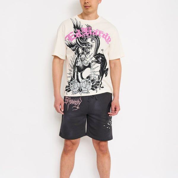 Spider Skull Fleece Shorts | Men's Y2K Shorts | Ed Hardy