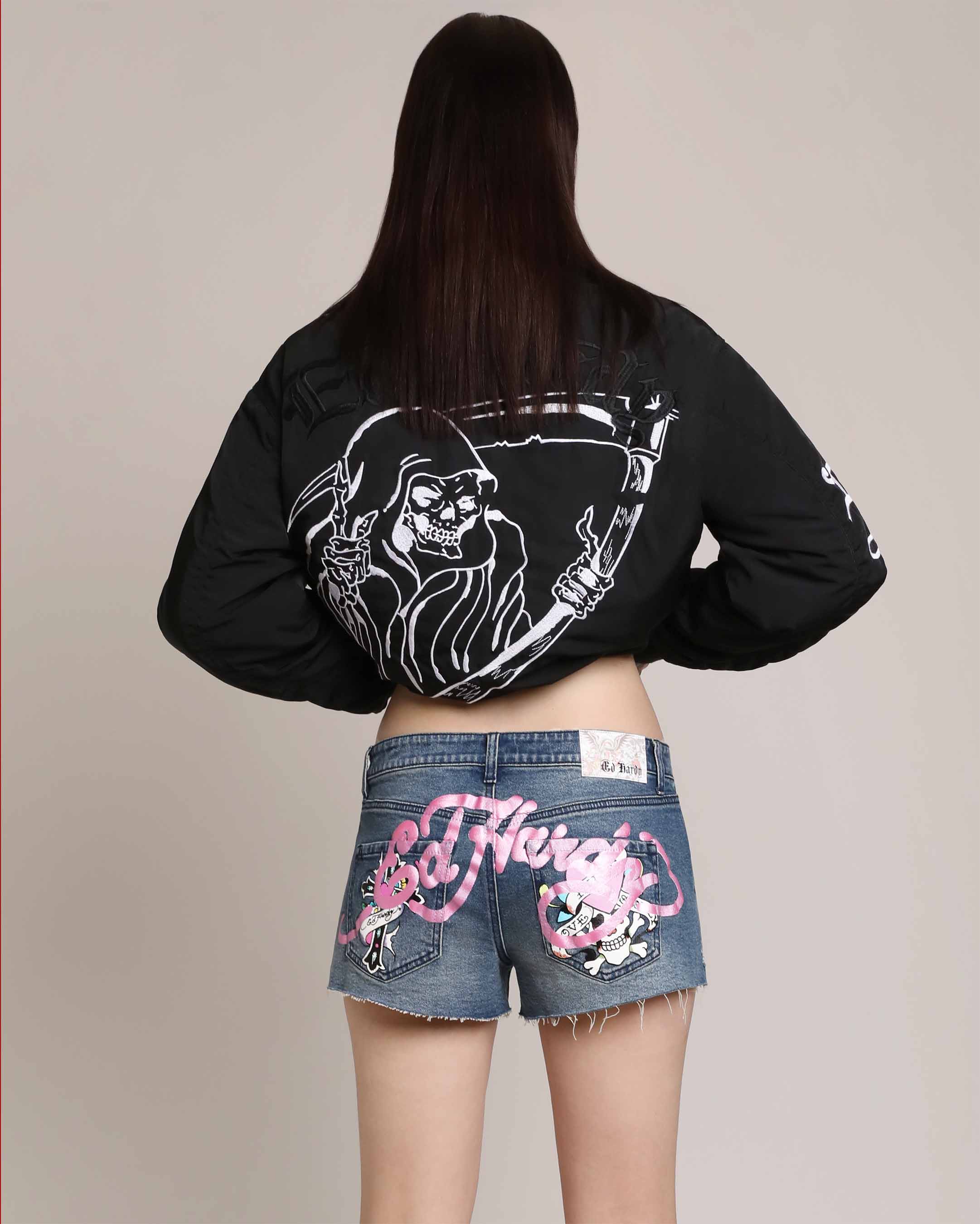LKS Heart Denim Shorts