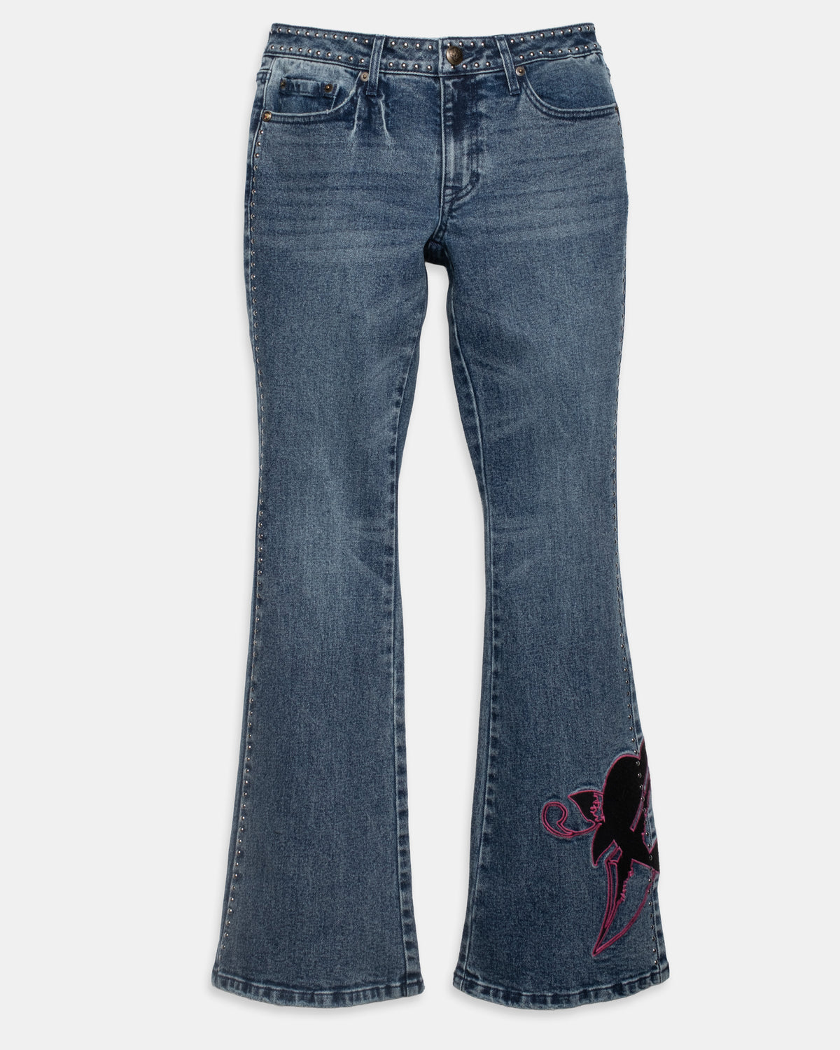 3 POLKA DOT LOW WAIST BOOTCUT
