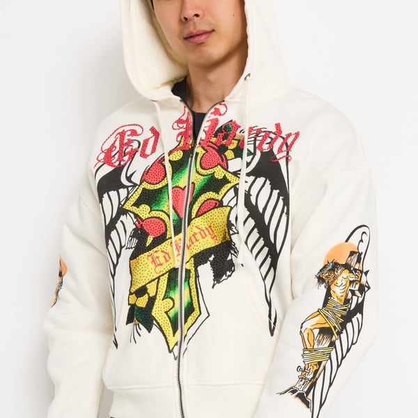 トップス theredthread print hoodie 2 toys White THEREDTHREAD / ザレッドスレッド】print hoodie 2 toys