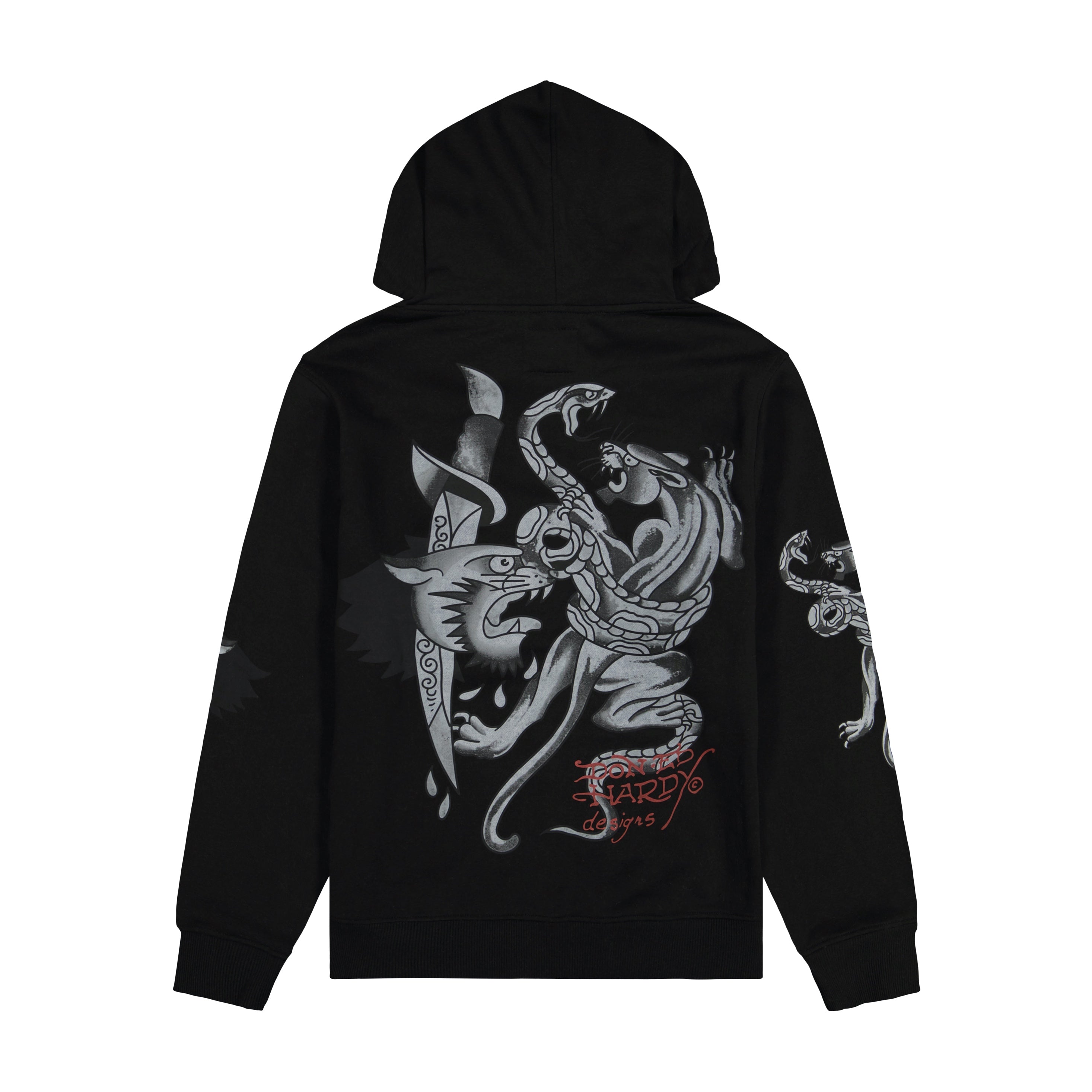 Panther Fleece Zip Front Hoodie