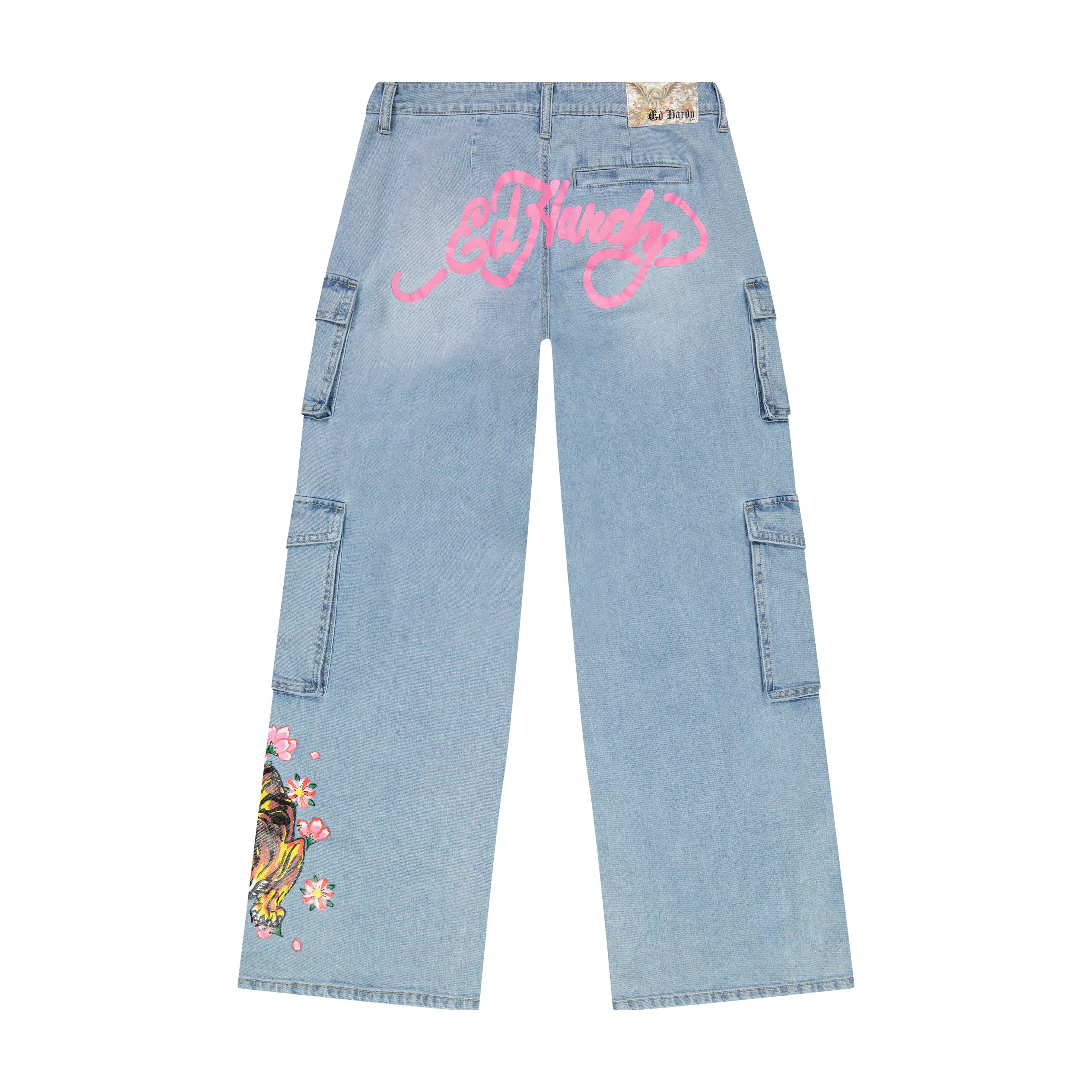 Tiger Flowers Cargo Jean