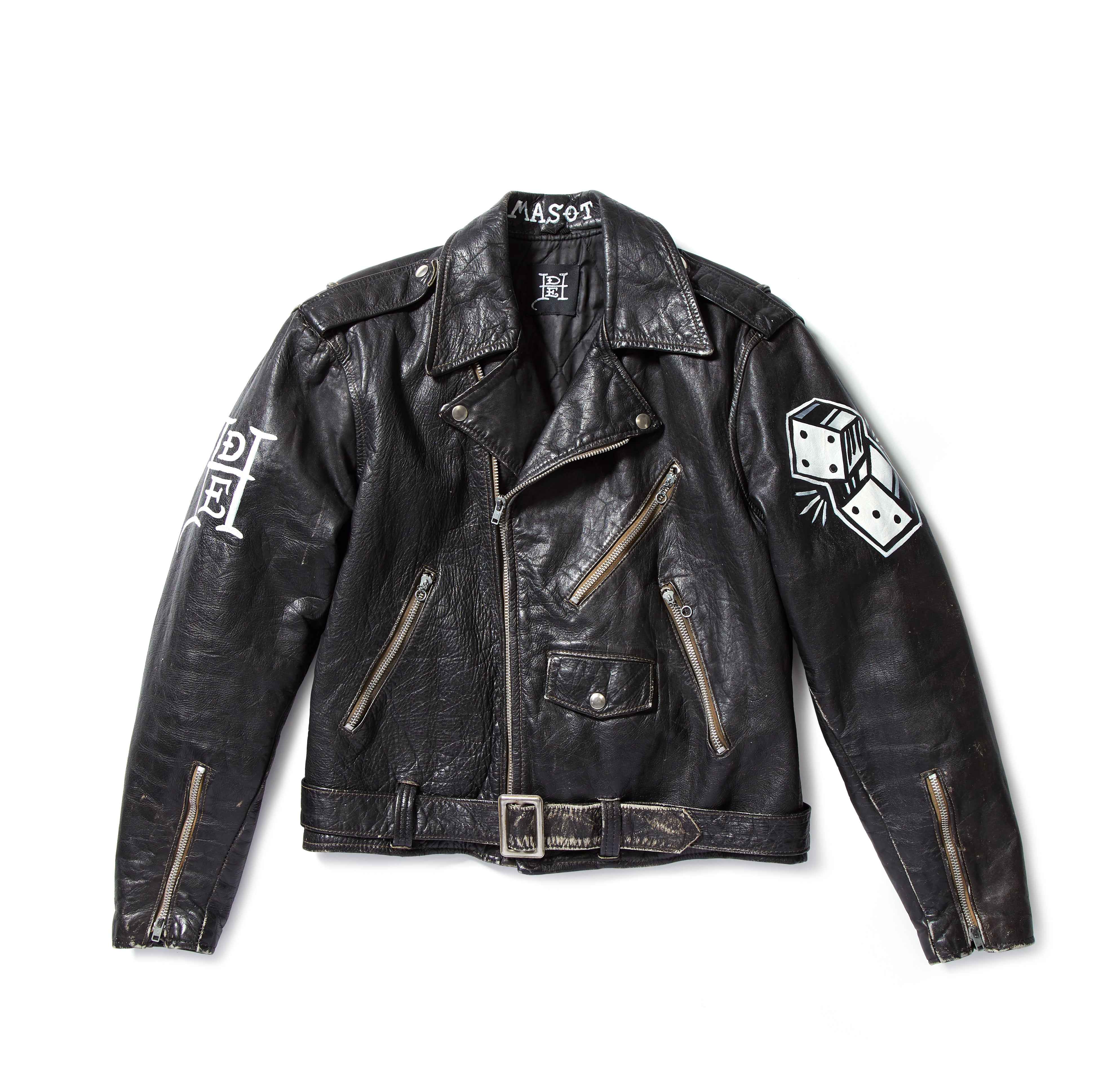 Devil Painted Leather Jacket - Custom - edhardyoriginals