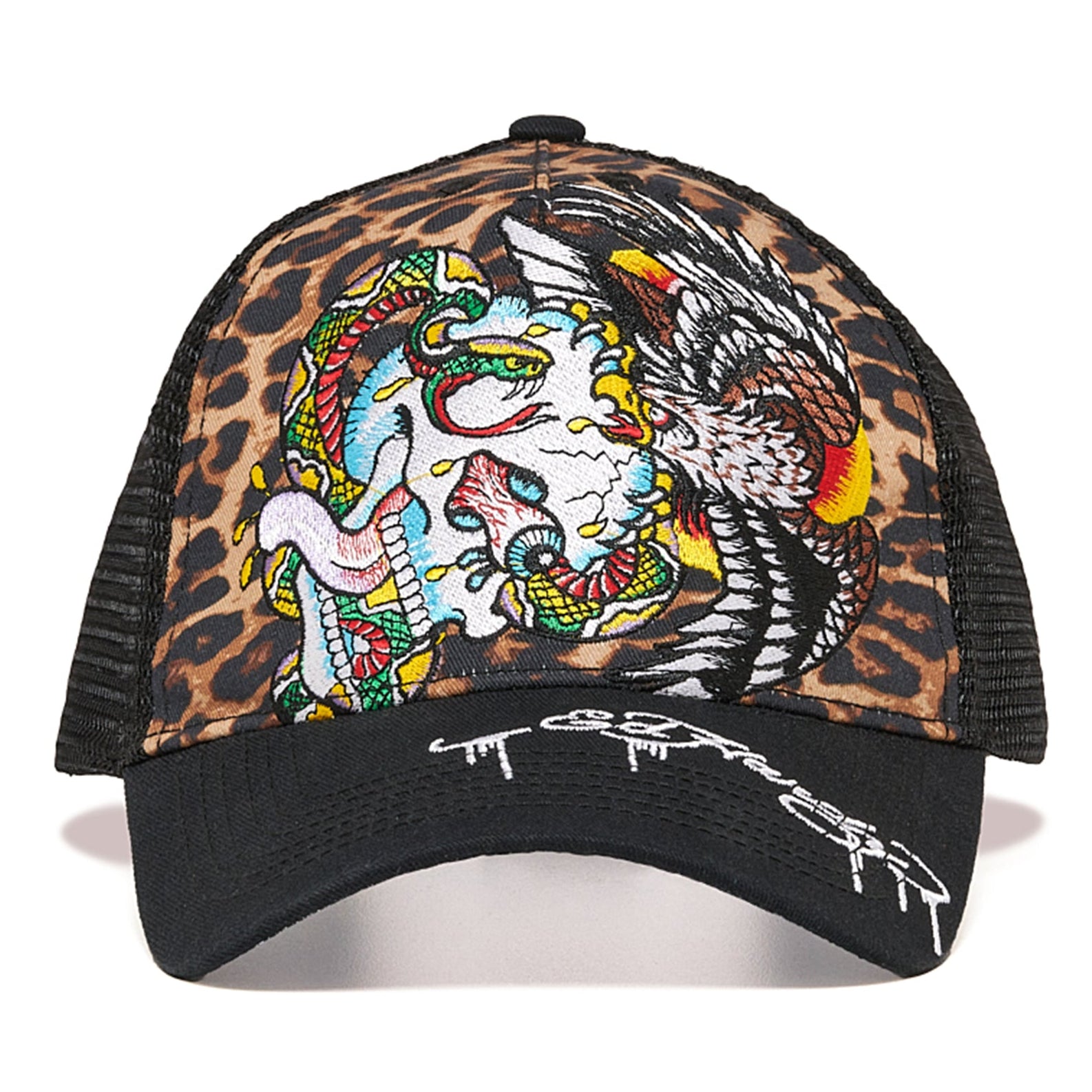 Battle Skull Leopard Hat - edhardyoriginals