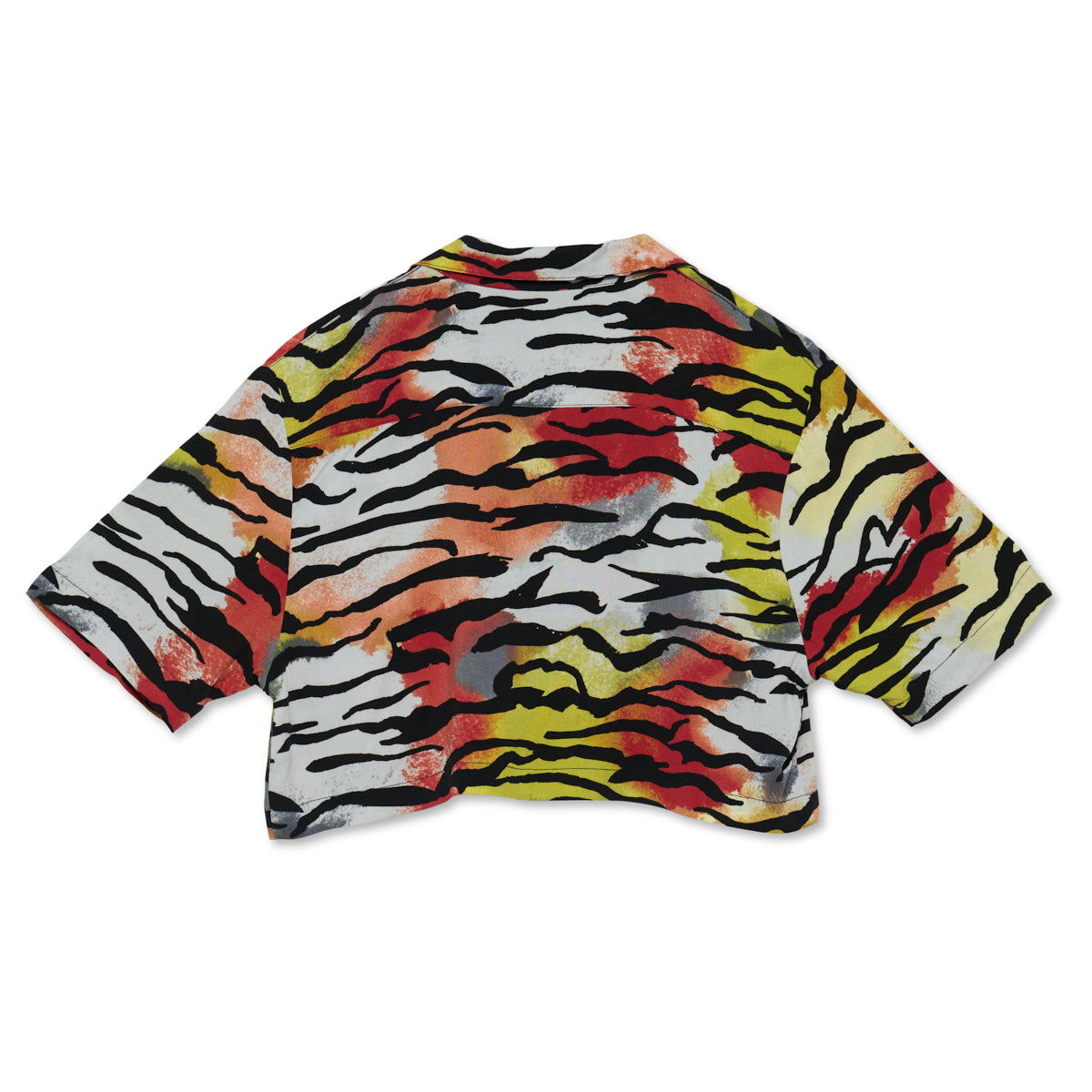 Tiger Cropped Camp Shirt - edhardyoriginals
