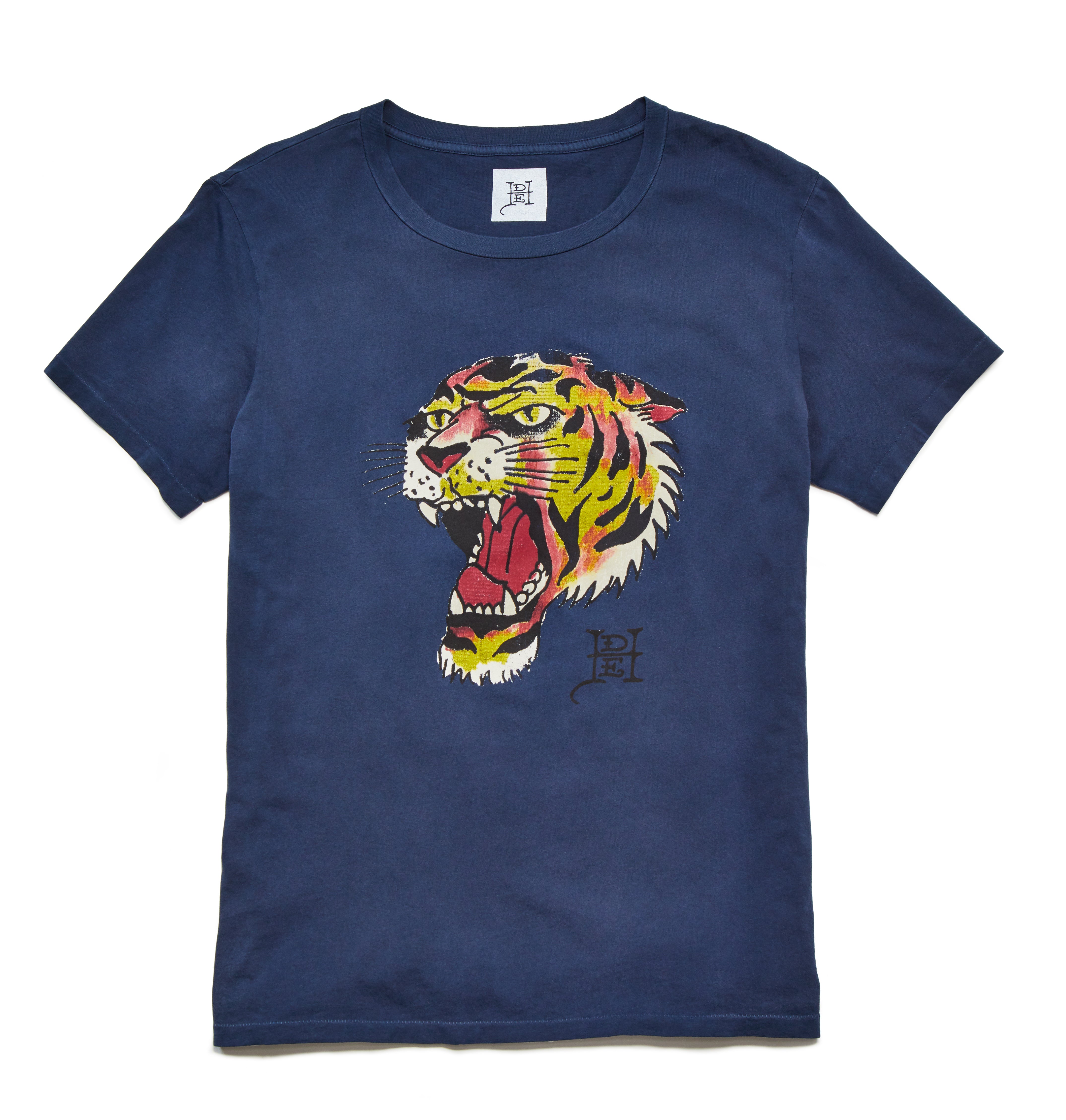 Tiger Head Washed T-Shirt - edhardyoriginals